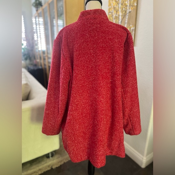 Old Navy - red & pink wool blend coat - Picture 7 of 10